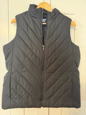 Lands' End Quilted Puffer Vest - Black